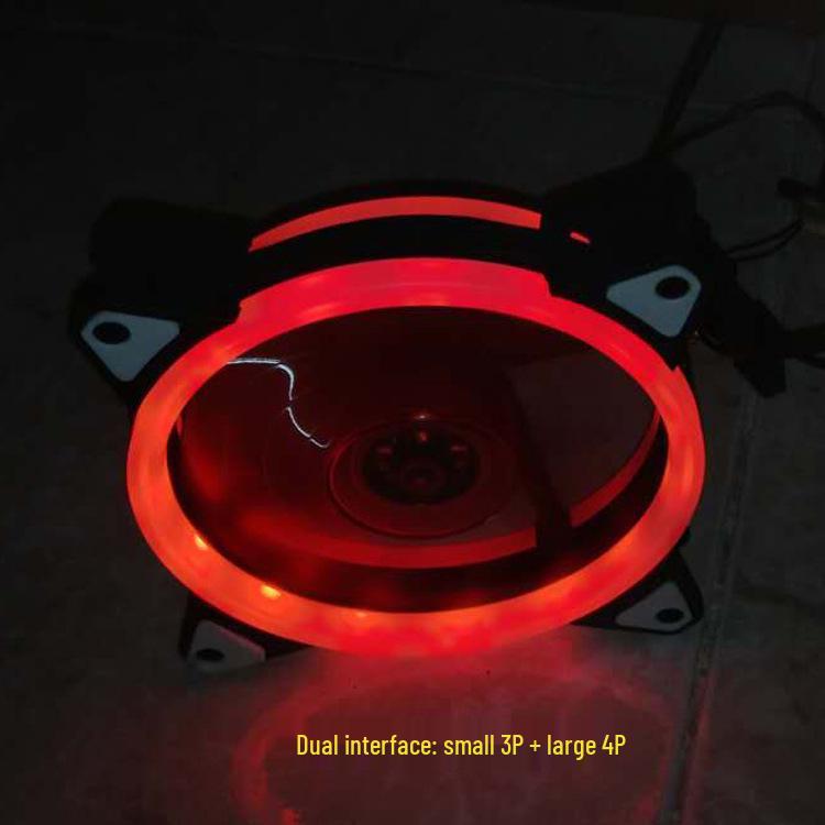 Battery Life Warrior 12cm Dual Aperture Luminous Case Fan with Rainbow RGB Lighting