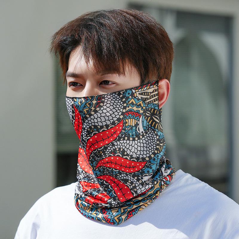 Unisex UV Protection Breathable Face Mask & Neck Gaiter with Ear Loops for Summer Cycling