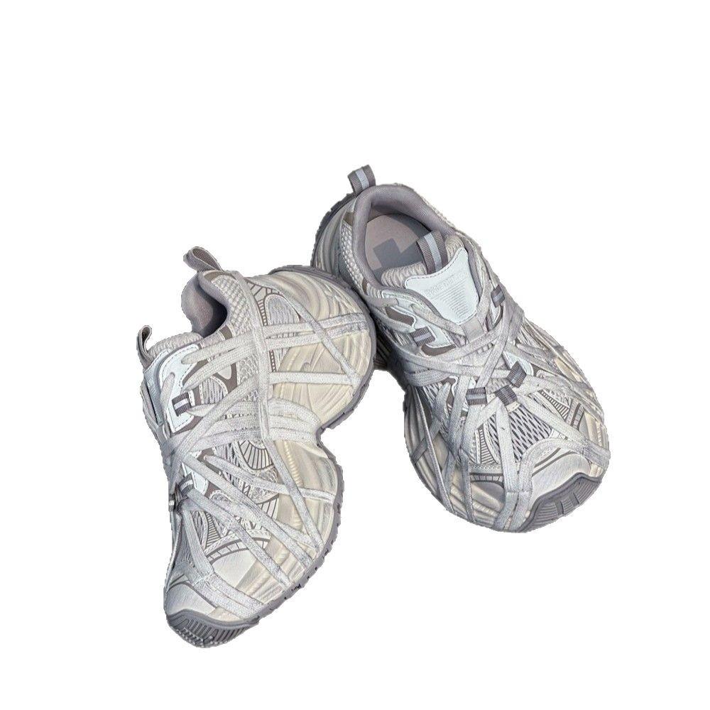 Dad Shoes Women's 2025 New Dirty Small Dirty Shoes Sneakers Muffin Platform Strap Men's Couple Casual Shoes