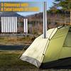 Wood Burning Stove with 5 Pipes Accessories, Visible Window Side Panels Heating Cooking Hot Tent Stove, Large Firebox Stainless Steel Stove for
