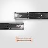 Stainless Steel Three-Section Drawer Slide with Anti-Rebound Buffer for Wardrobes and Cabinets