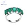 Bolaijewelry Schmuckset mit natürlichem grünem Achat, Ring und Ohrringen, 925er Sterlingsilber, edler Schmuck aus natürlichem Edelstein für Frauen und Mütter, schönes Geschenk