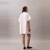 Calvin Klein Vintage Cotton Contrast Stitch Half-Placket Shirt Dress Women Dresses 47C016G