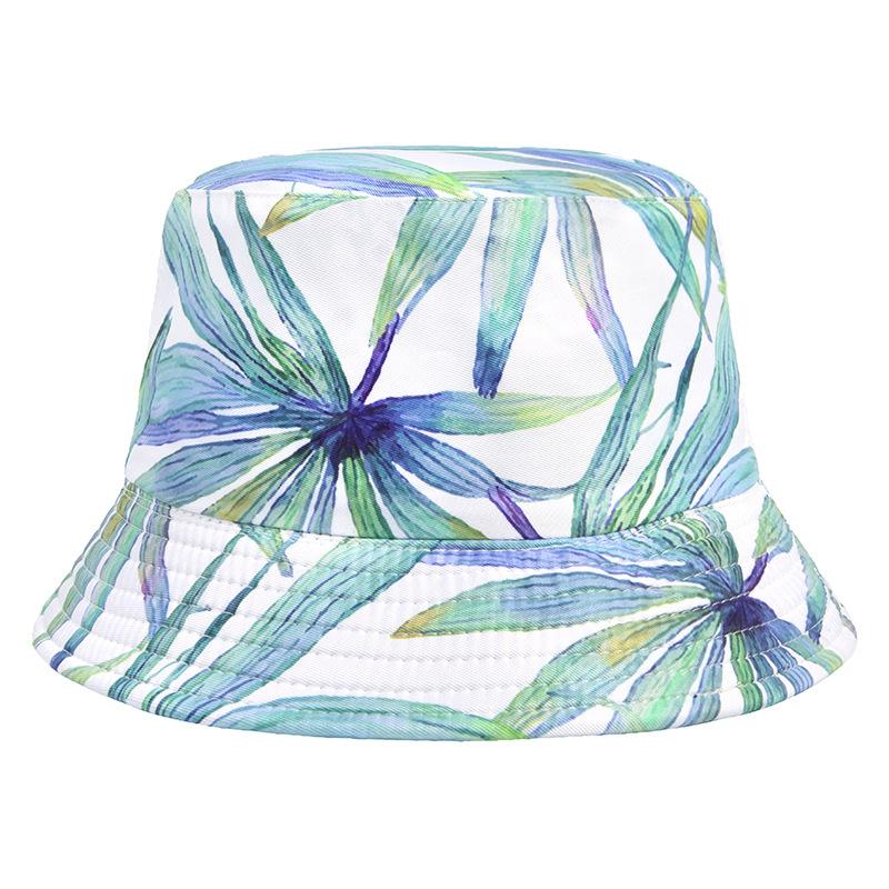 New Summer Women's Sunscreen Breathable Sun Hat Tie-dye Floral Print Bucket Hat Outdoor Sports Casual Fashion Sunshade Basin Cap