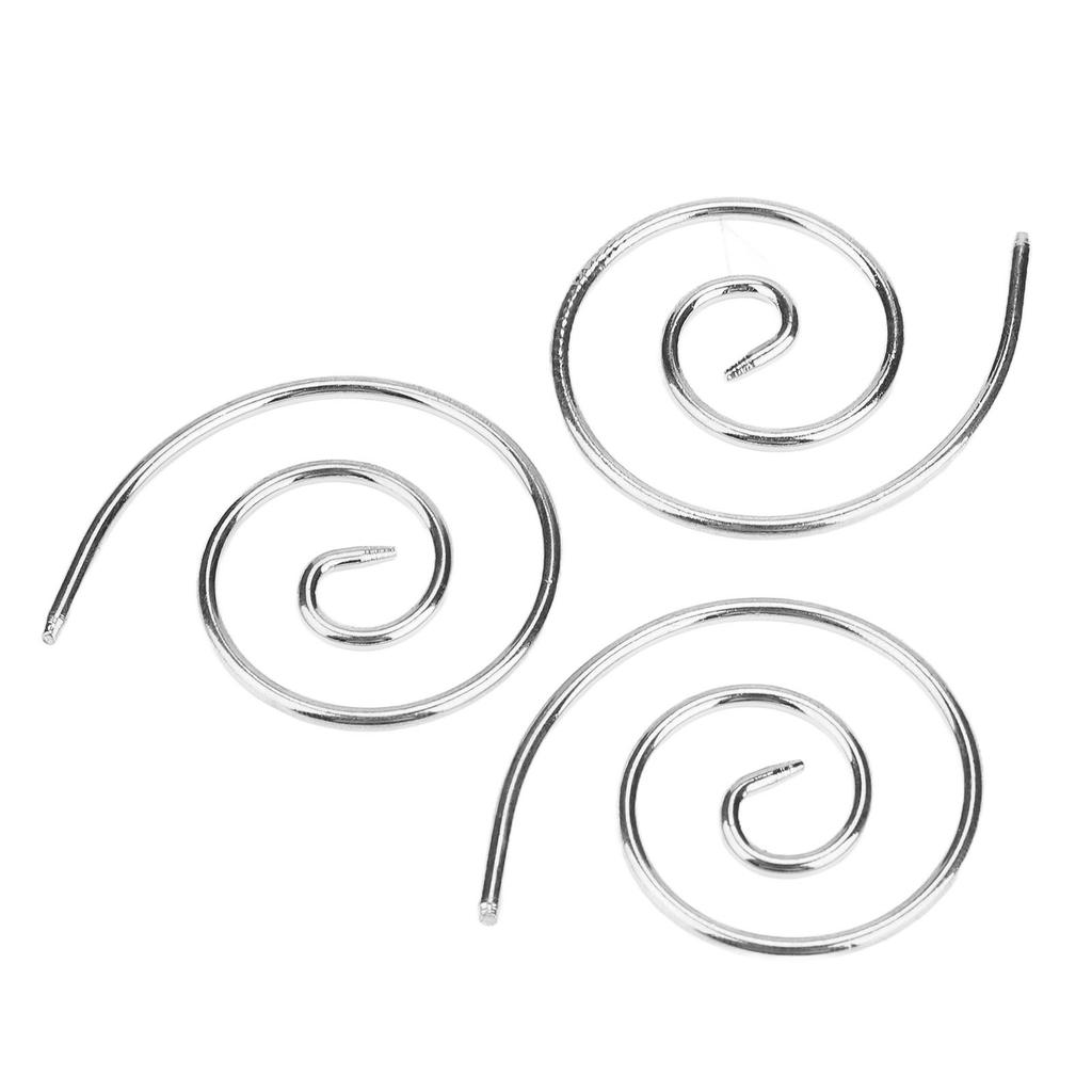 3Pcs Spiral Cable Knitting Needle Lightweight Convenient Stainless Steel Household Knitting Needle for Scarves Shawls Hats