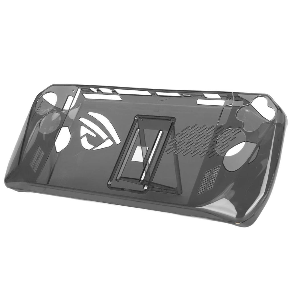 Game Console Clear Case Shockproof Prevent Slip TPU Protective Cover with Bracket for ASUS ROG Ally Handheld 2023