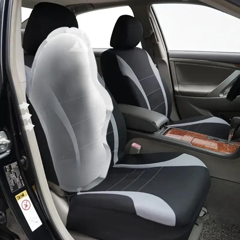 Four Season Universal Car  Front/Rear Seat Cover Polyester Fabric Protect Seat Covers Safe Truck Van SUV Seat Protecto Accessory