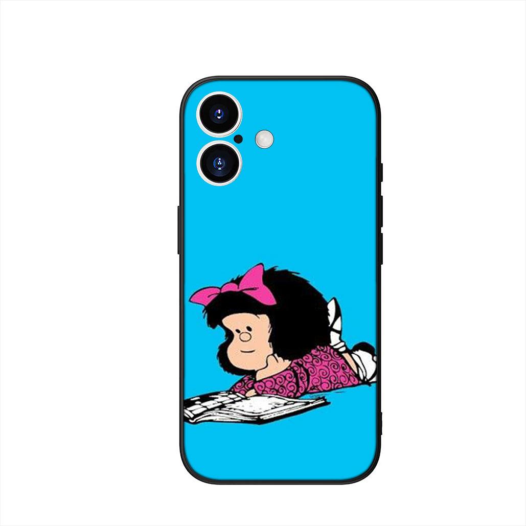 

Cute M-Mafaldas Cartoon Cover Phone Case for Apple iPhone 16 15 14 Plus 13 12 Mini 17 Pro Max + 16E Air 16+ ProMax iPhone 15