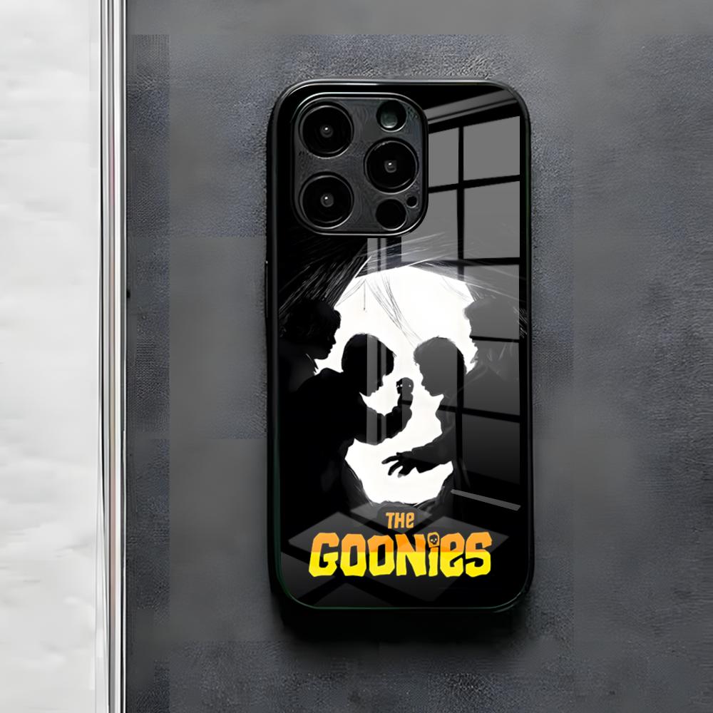 The Goonies Phone Case For IPhone 17 Air 16 E Pro Max 15 14 13 Mini 12 Pro 11 Max Plus Black Glass Cover