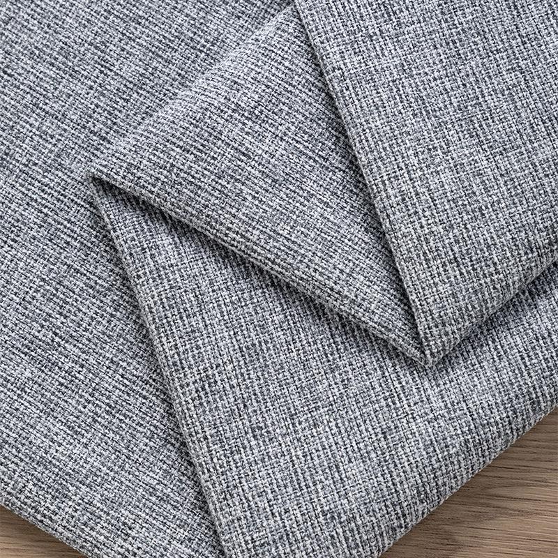 All-Polyester Solid Color Linen-Like Sofa Fabric with Soft Bag Process - Composite Flocking Fine Linen Canvas