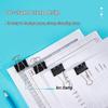 Deli 32mm Effort-Saving Black Binder Clips, 24-Pack