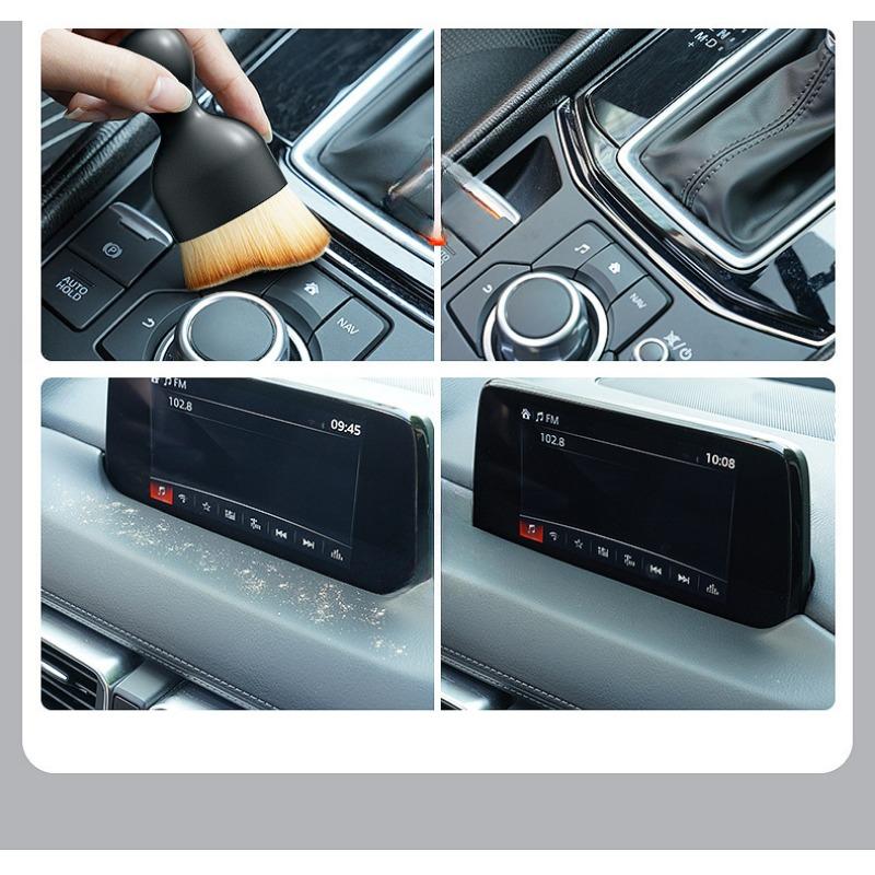 2PCS Car Air Vent Cleaning Soft Brush with Casing Car Interior Cleaning Tool Artificial Car Brush Car Crevice Dusting Car Detailing