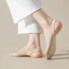 4 páry Dámské poloviční dlaň Slingback ponožky Pohodlné duté neviditelné podvazkové ponožky Letní tenké prodyšné ponožky Pantofle Žena