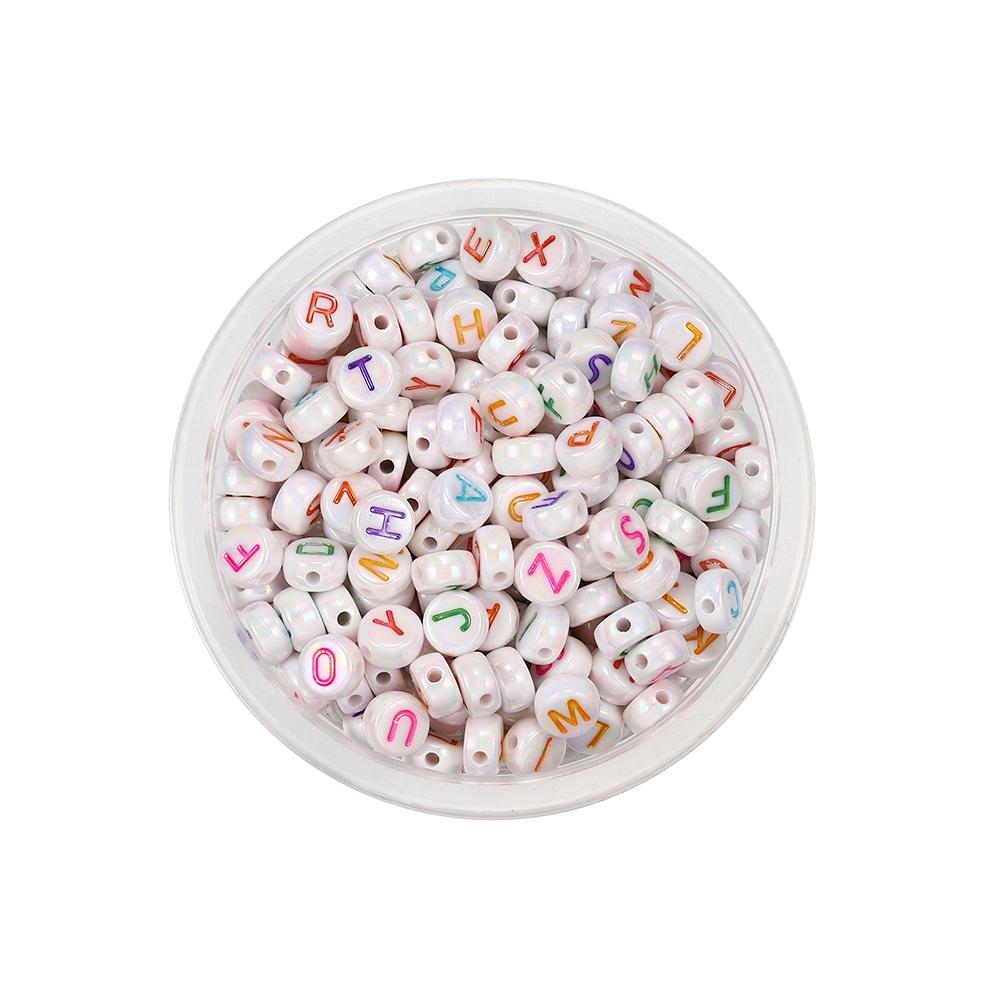 

120 шт. круглые плоские акриловые бусины с буквами, разделительные бусины с буквами, свободные бусины для самостоятельного изготовления ювелирных изделий, поиск принадлежностей, аксессуары для браслетов 120pcs