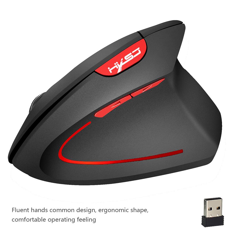 HXSJ Wireless Mouse Vertical Mice Ergonomic Rechargeable 3 DPI Optional Adjustable 2400 DPI Mouse