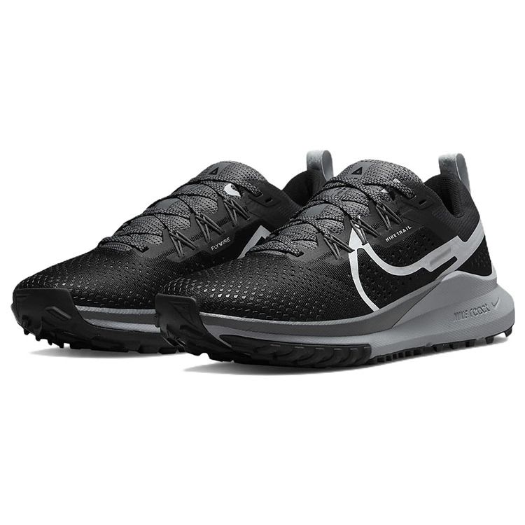 Nike React Pegasus Trail 4 Black Dark Grey Women Sneakers Wolf-Grey Aura DJ6159-001