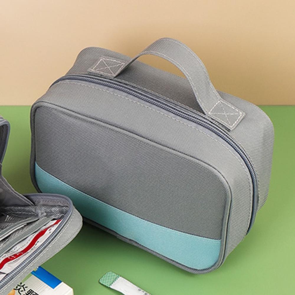 Zipper Handle Medicine Bag Oxford Cloth First Aid Bag Medicine Organizer  Travel Home