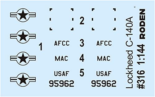 Roden 1/144 Scale US Air Force Lockheed C-140A Jetstar Radio Observation Plane Plastic Model Kit RE14316