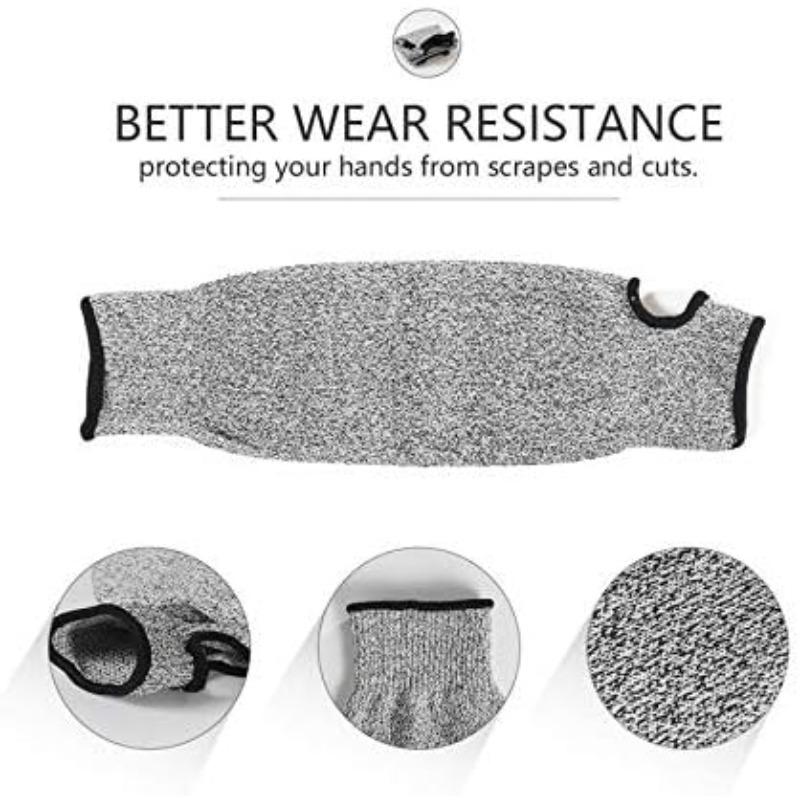 Cut Resistant Arm Sleeves HPPE ANSI/EN388 Certified Anti-Puncture Bracers Breathable Forearm Guard Designed for Glass Factory Carpentry
