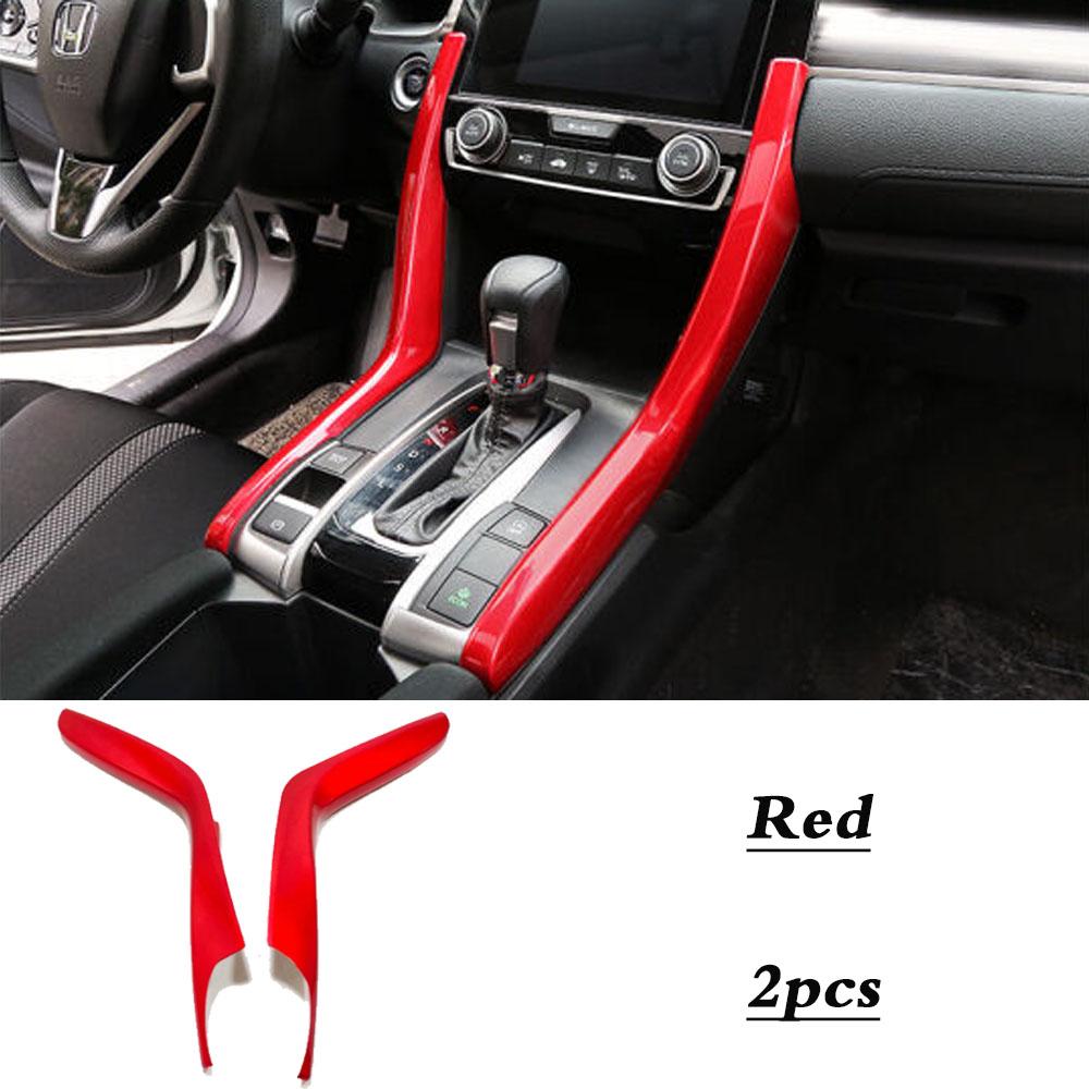 Car Cover ABS Plastic Interior Middle Front Shift Stall Paddle Cup Lamp Trim For Honda Civic 10th 2016 2017 2018