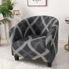 Printed Club Chair Slipcover Stretch Armchair Covers Tub Chair Sofa Protector Washable Couch Covers  for Living Room