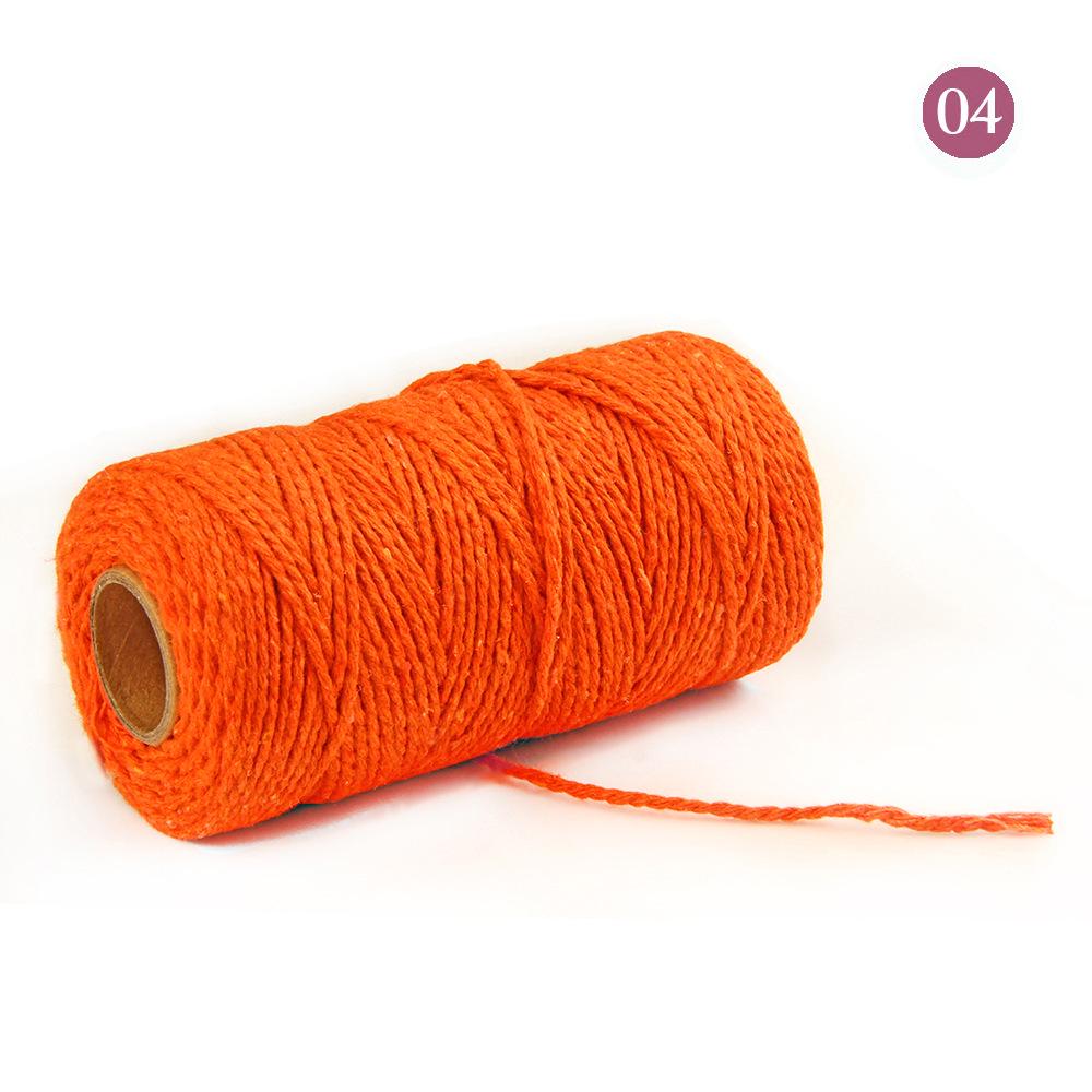 2mm Two-Strand Cotton Rope, 3mm Colored Braided Rope, for Binding, Decoration, and Hanging Tags