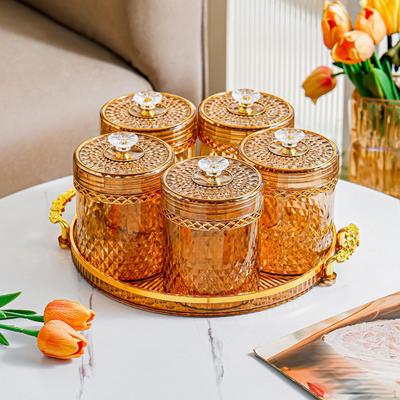 Food Storage Container Accessories with Tray Gifts Cabinet Rack Reusable Tin Organizer