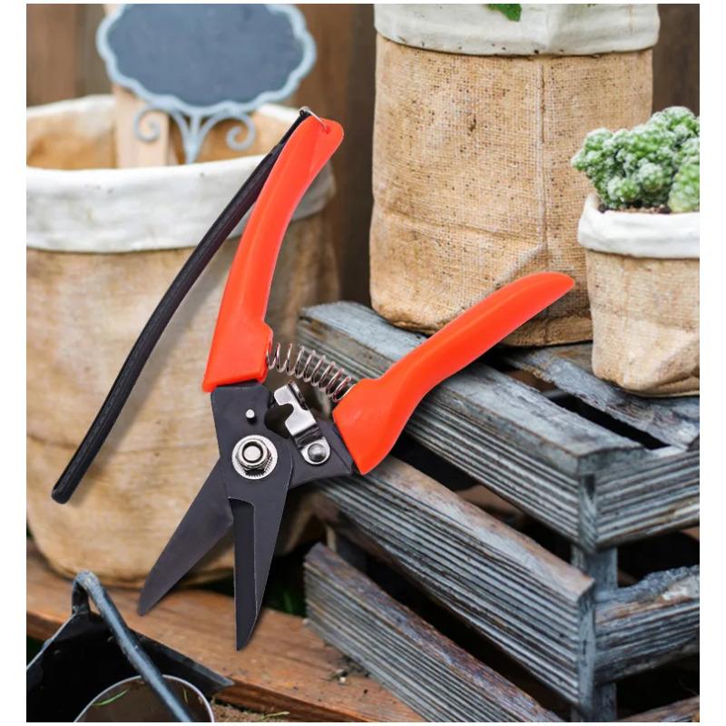 Stainless Steel Blade Tree Branch Repair Shear PVC Handle Clipper Gardens Blackening Pruning Scissor Hand Tools for Gardening