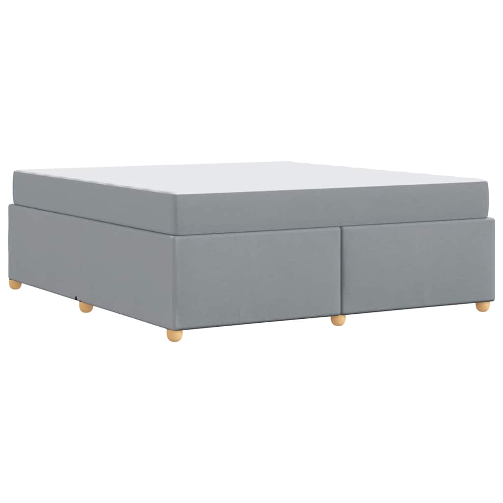 Bed Frame with Mattress Light Grey 180 x 200 cm Fabric