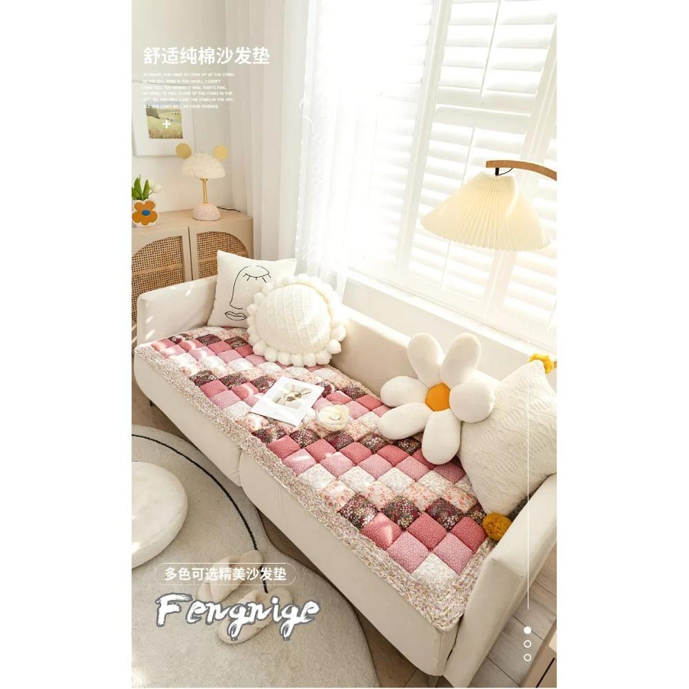 Ložnice Polštář na prošívanou pohovku Splétaná bavlna Polštář na pohovku Obývací pokoj Four Seasons Univerzální protiskluzový koberec s arkýřovým oknem Tatami Mat