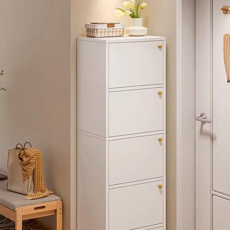 New Home Shoe Cabinet, 2026 Trending Corridor Storage Unit, Simple Small Space Shoe Rack, Narrow Single-Door Storage Shelf