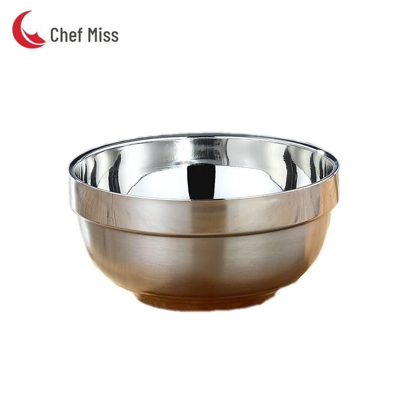 Chef Miss Double-Wall 304 Stainless Steel Anti-Scald Bowl