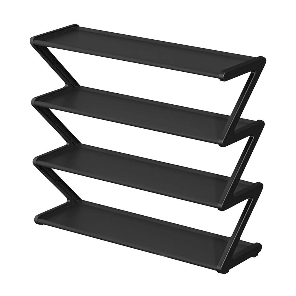 4-stufiger Edelstahl-Schuhregal-Organizer, Unabhängiger Schuhschrank Multifunktionaler Eingangsschuhschrank Flurschuhschrank