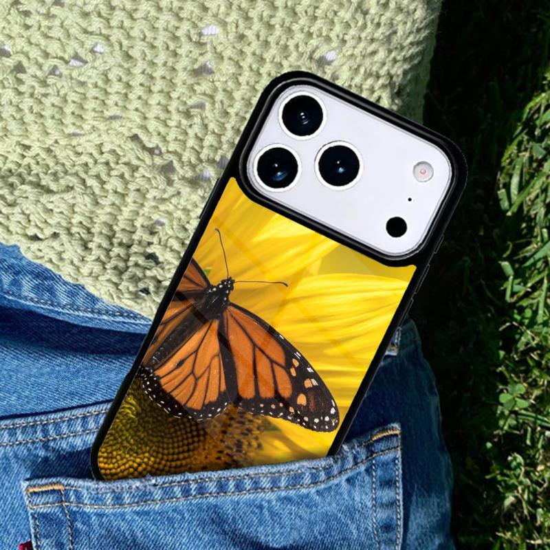 Butterfly Sun Flower Phone Case Cover for IPhone 11 12 13 14 15 16e 17 Pro Max Coque for IPhone 17 Air iPhone 11 Pro Max