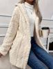 2024 Autumn/Winter Women's Mid-Length Plush Hooded Coat - European & American Style