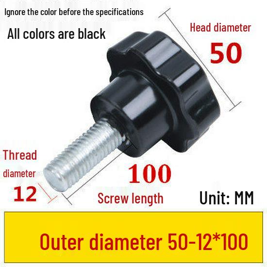 Star-Shaped Bakelite Hand-Tightening Screw Handle (M4-M10)