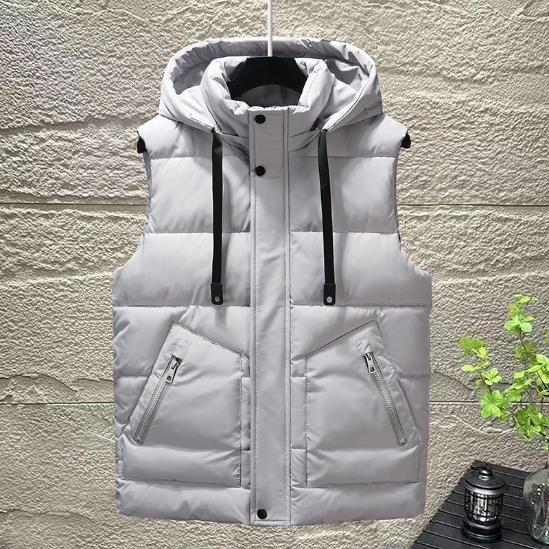 Autumn/Winter Men's Stylish Loose Cotton Vest - Trendy, Warm, Thickened Jacket