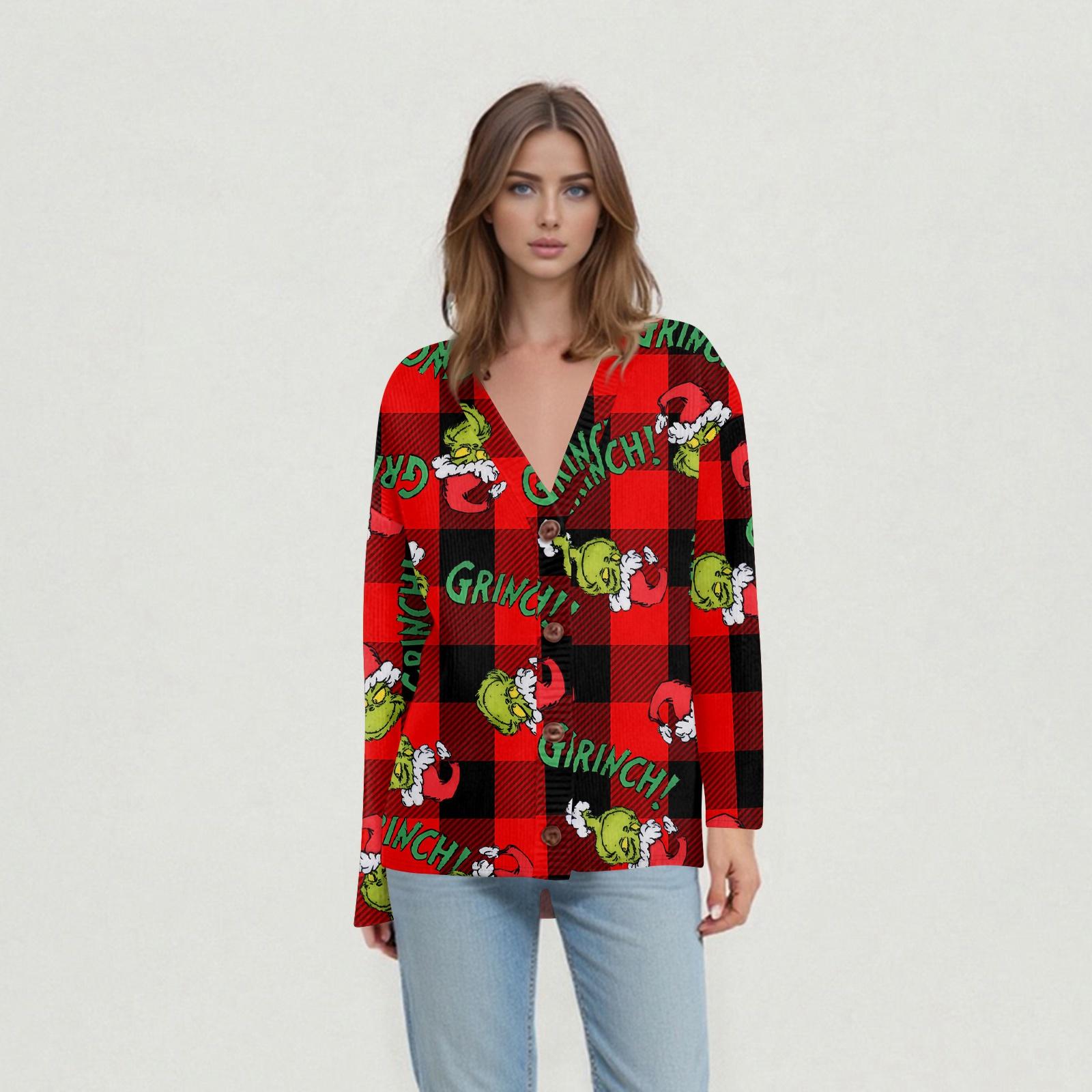 

Женские повседневные топы на каждый день Вязаный кардиган-жакет XL красный