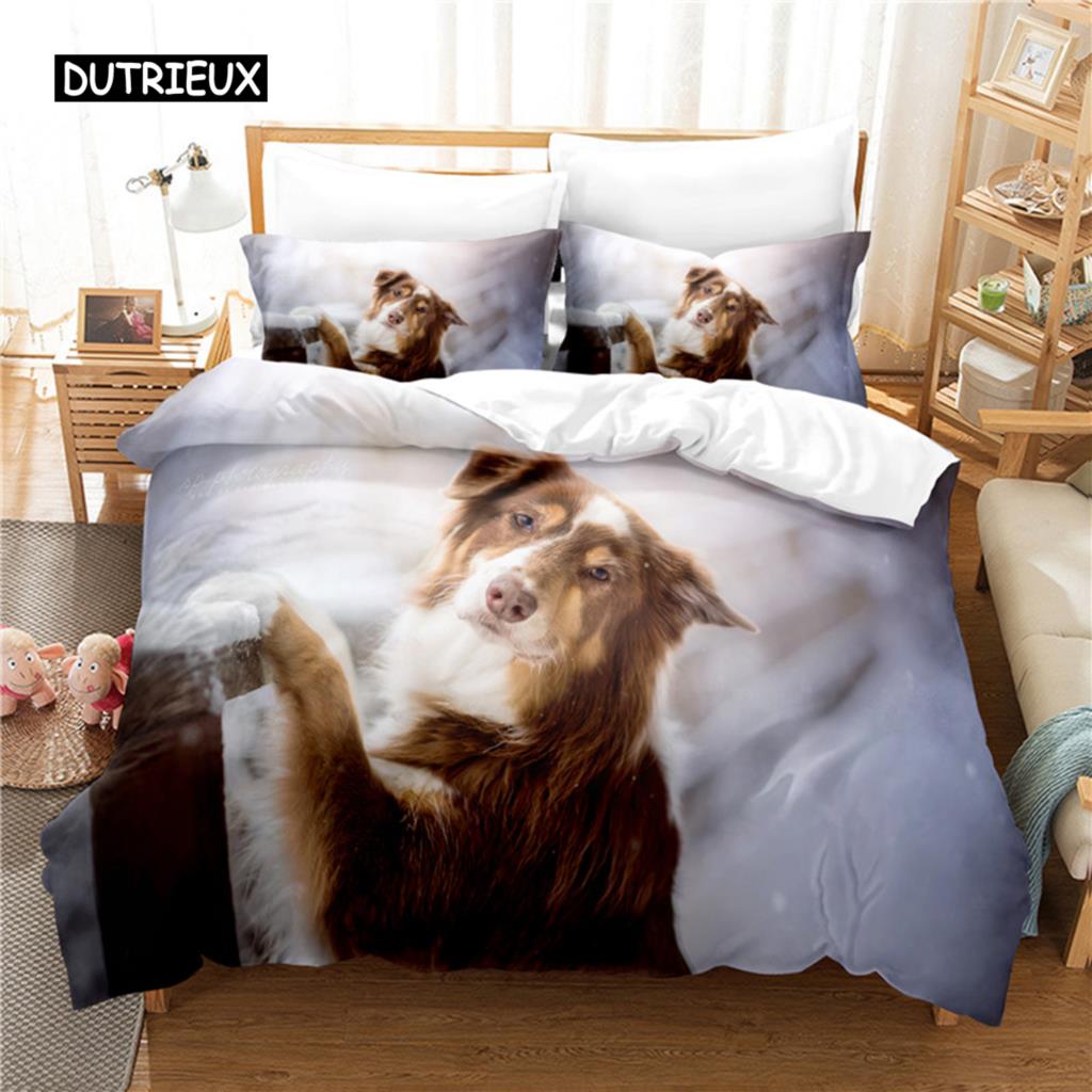 Beautiful Puppy Bedding Set Duvet Cover Set 3d Bedding Digital Printing Bed Linen Queen Size Bedding Set Fashion Design