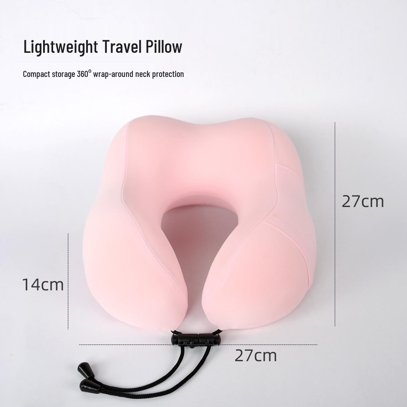 

Ice Silk Memory Foam Travel Neck Pillow - U-Shape for Airplane, Car, and Cervical Support F05 Ice Silk (27*27*14)