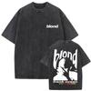Washed Rapper Frank Vintage Oversized T Shirts Men Ocean Hip Hop Trend T Shirt Blond Pop Music Tshirts Male Fashion Streetwear