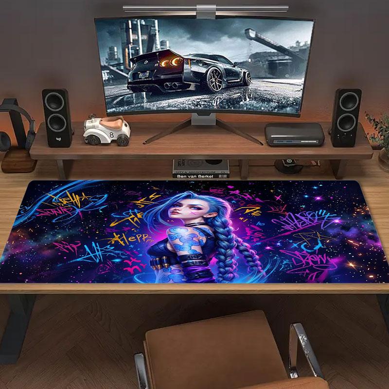 Neon Dreamscape Large Size Mouse Pad Large Gaming Table Cushion Nonslip Laptop Tablet Big Mousepad Xxl Mat Mini Pc Playmat With Lock Edge