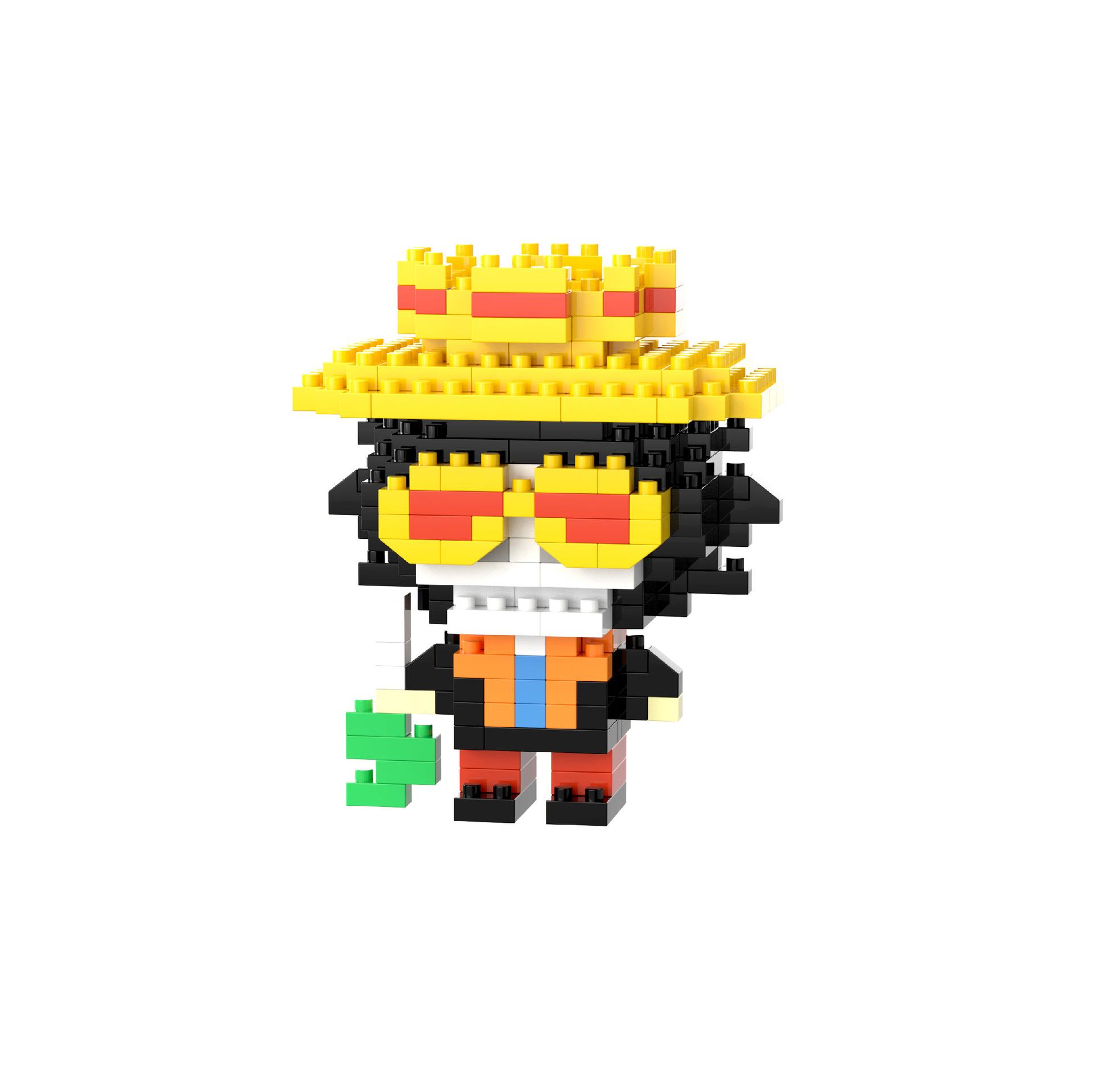 

Micro Luffy Zoro Nami Construction Blocks Particle Assembly Educational Anime Plaything Ornament Prize Festival Present