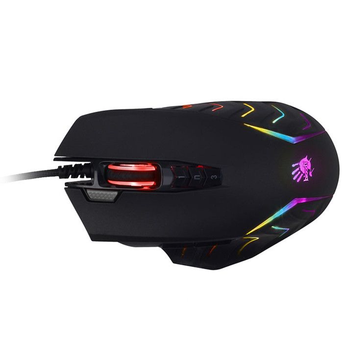 Souris De Jeu - A4TECH - J95 - 8000 DPI - Patins Métalliques - Rétroéclairage RGB