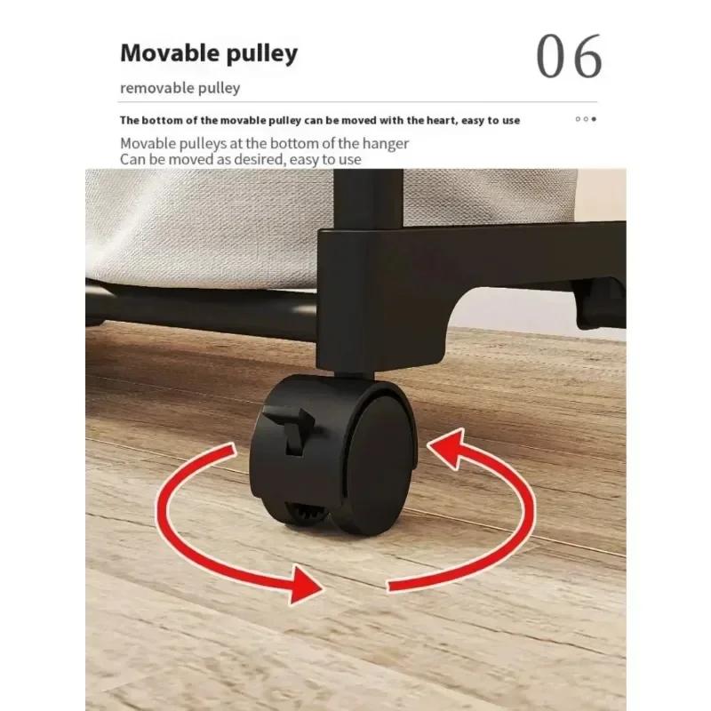 Vešiak na kabáty Pohyblivý Dvojitý Polica na oblečenie Jednoduchá Tyč Oblečenie Stojanový Spálňa Teleskopický Podlahový Vešiaky Úložný Vešiak na kabáty