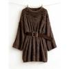 2025 Old Money Style Grey Medium-Long Knit Sweater for Autumn/Winter