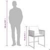 VidaXL Set of 4 Garden Chairs with Cushions, Seats with Backrest, Dining Chairs, Patio Terrace Furniture, Beige 365021