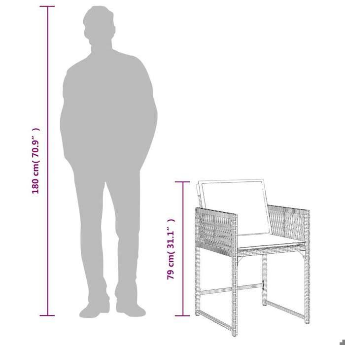 VidaXL Set of 4 Garden Chairs with Cushions, Seats with Backrest, Dining Chairs, Patio Terrace Furniture, Beige 365021