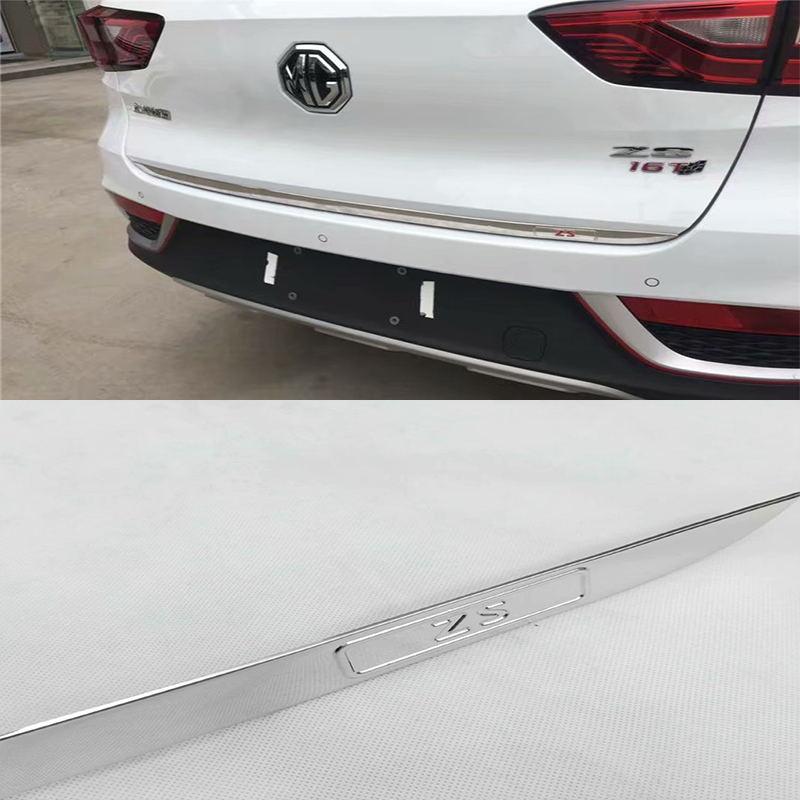 For MG ZS 2018-2023 Modify Stainless Steel Tailgate Decorative Strip Trunk Light Bar Anti Scratch Strip Decoration Accessories