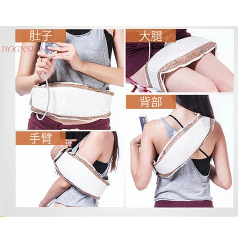 Electric Massage Belt Belly Abdomen Waist Stomach Leg Shaking Machine Hot Compress Vibration Lumbar Care Tool Body Vibrator
